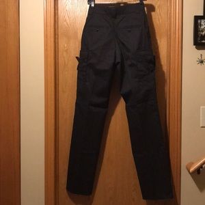 New Blauer 8815X black woven cotton tactical uniform pants 28 x 36 tall unhemmed